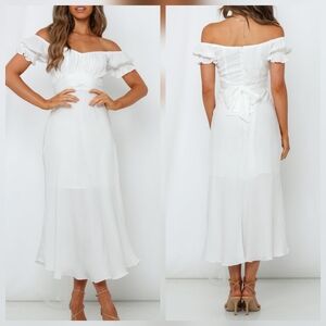 Hello Molly 🤍 Sky Child White Maxi Dress sz M us 6